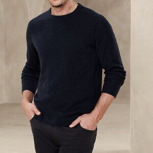 BANANA REPUBLIC Double Knit Crew Neck T-Shirt - NAVY #734159